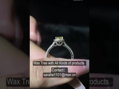 Une perle de coupe rayonnante en forme de 2.6g 925 Anneaux en argent CZ Sterling Anneaux en argent diamant