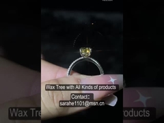 Anneaux de fiançailles en moissanite en forme d'oeuf 2.6g 925 Anneaux en argent CZ Brillant