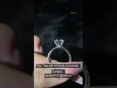 Anneaux de fiançailles Swarovski en forme ronde 2.18g Couple 925 Anneaux en argent CZ