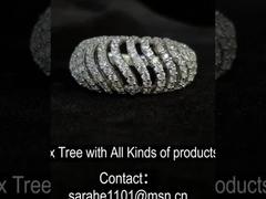 6.04g 925 Anneaux en argent CZ Rings en argent sterling placés au rhodium