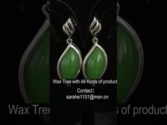 8.5x16mm 925 Sterling Argent pierre précieuse Boucles d'oreilles Marquise Vert foncé Jade Boucles d'oreilles