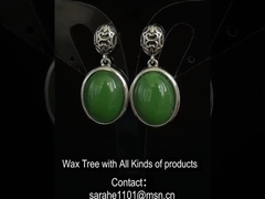 Pierre de naissance de décembre 925 pierre précieuse en argent sterling Boucles d'oreilles 10x13 mm Ovale Jade vert