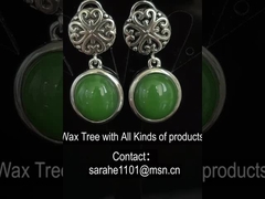 1.54g 925 pierre précieuse en argent sterling Boucles d'oreilles 9x10 mm Ovale vert jade