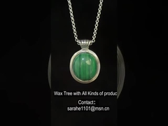 Collier de malachite en argent sterling 925 13x15 mm en forme ovale pour femmes