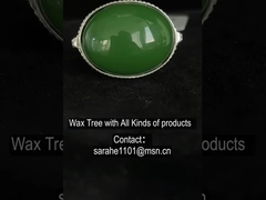 Pierre de naissance du Sagittaire Jade verte Anneau Sterling Argent 16x20 mm Forme ovale