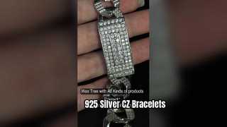 19cm 925 bracelets d'amitié en argent sterling personnalisés par 100g du bracelet CZ