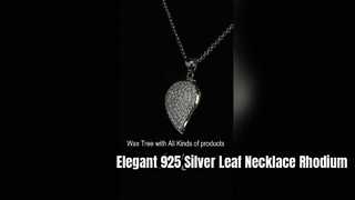 Collier délicat en forme de feuille de larme en argent 925 avec pierres CZ