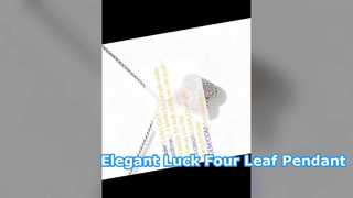 Pendentif en argent aigue-marine trèfle à quatre feuilles pour la bonne chance