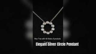Elegant 925 Sterling Silver Solitaire Circle Pendant