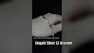 Bracelet de tennis en argent 925 CZ, style élégant