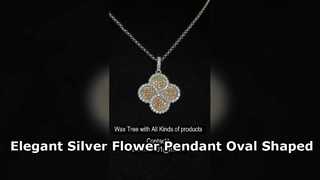 Superbe pendentif fleur porte-bonheur en argent 925 avec pierres CZ