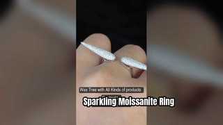 Bague de mariage en diamant Moissanite VVS2, or blanc 18 carats