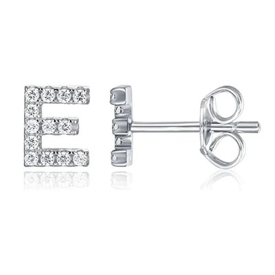 Zircone carrée 925 Sterling Silver Earrings, 0.8g Sterling Silver Studs