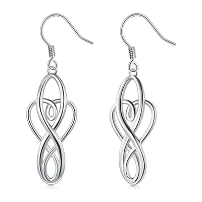 La mode 925 Sterling Silver Earrings, l'eau laissent tomber 925 boucles d'oreille argentées de goujon