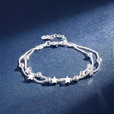 Nouveau S925 bracelet argenté, bracelet de la CZ d'argent du pendant 925 de l'étoile des femmes