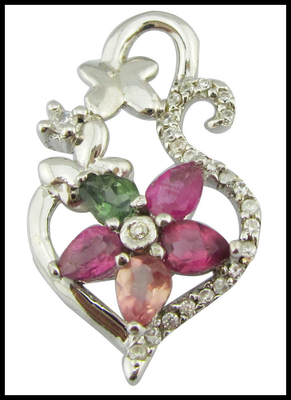 Collier en tourmaline coloré pour une fête de mariage de tous les jours - Simple mais élégant