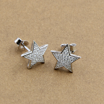 Boucle d'oreille Star Stud Twinkling Star 925 Sterling Silver Stud Boucles d'oreilles pour le quotidien Glamour véritables boucles d'oreilles en argent sterling