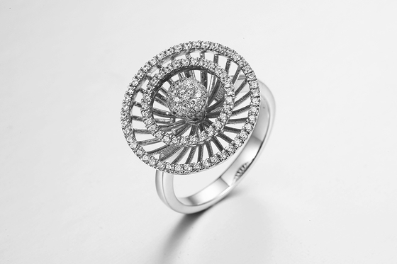 ensemble des anneaux D.C.A. Sterling Silver Cz Wedding Ring de l'argent 4.31g et de mariage de zircon