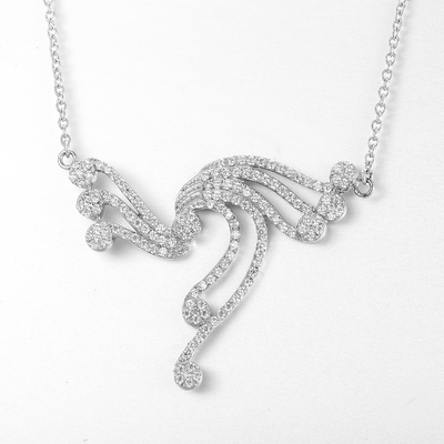 Zircon 925 Sterling Silver Necklaces Flying Pheonix