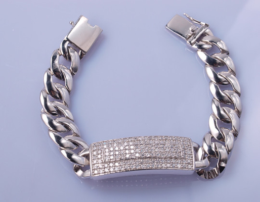 17cm des hommes de 30g 925 Sterling Silver Charms For Bracelets Anti-allergique