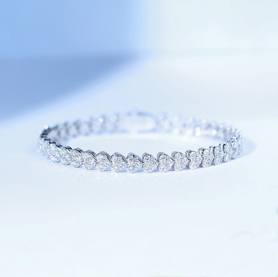 Bracelets de diamants en or 18 carats 3,0 carats Bracelet d'amitié de tennis de 16 cm