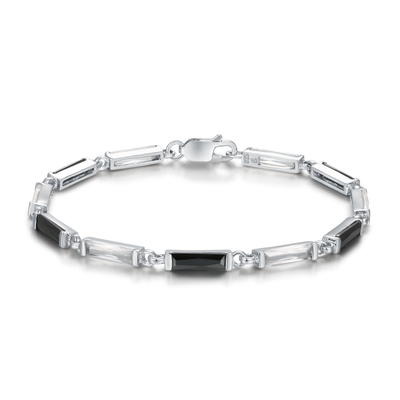 Micropave 925 chaînes argentées Sterling Silver Tennis Bracelet de bracelet de la CZ