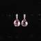 Trillion de rose formé Crystal Earrings de 925 Sterling Silver Gemstone Earrings Cartier