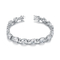 Bracelet argenté de Pandora Charm Bracelet Prong Setting 925 ovales CZ pour des femmes