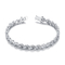 Bracelet argenté de Pandora Charm Bracelet Prong Setting 925 ovales CZ pour des femmes