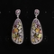 Bijoux faits main 925 Sterling Silver Gemstone Earrings de mode de boucles d'oreille colorées de cercle