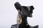 Bijoux faits main 925 Sterling Silver Gemstone Earrings de mode de boucles d'oreille colorées de cercle