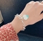 Griffe argentée de bracelet de 925 en forme de coeur CZ plaçant le bracelet argenté de zircon