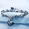 Bracelet argenté AAAA+ Sterling Silver Cubic Zirconia Bracelet de coeur de la CZ des femmes 925