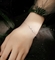 Encart micro de bracelet argenté de fleur de la fausse pierre 925 de tempérament pour des femmes