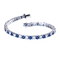 Bijoux fins argentés créés de luxe de Sapphire Bracelet Women Romantic Wedding 925 nanos de bleu