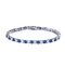 Bijoux fins argentés créés de luxe de Sapphire Bracelet Women Romantic Wedding 925 nanos de bleu
