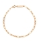 Chaîne simple en ligne de trombone de bracelets argentés purs de l'or 925 pour des femmes