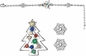 Bracelets d'arbre de Noël pour l'étoile Jingle Bell Adjustable Xmas de flocon de neige de filles d'enfants