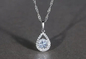 Ensemble Diamond Earrings And Pendant Set de bijoux de Crystal Teardrop Pendant Silver 925