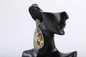 fournisseurs en gros de bijoux CZ de boucles d'oreille de 10.48g 925 de boucles d'oreille naturelles argentées de pierre gemme