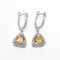 925 boucle d'oreille jaune de luxe de pierre gemme de Sterling Silver Stud Earrings 2.60g