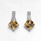 925 boucle d'oreille jaune de luxe de pierre gemme de Sterling Silver Stud Earrings 2.60g