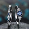 Diamond Band Rings des femmes de 3.0mm, 925 Sterling Silver Diamond Engagement Rings