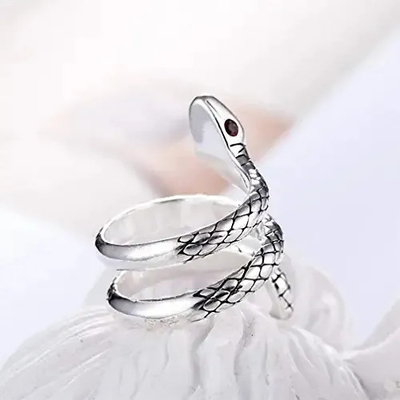 1.50g Sterling Silver Rings savoureux, 8.0mm Sterling Silver Rings réglable s'ouvrant