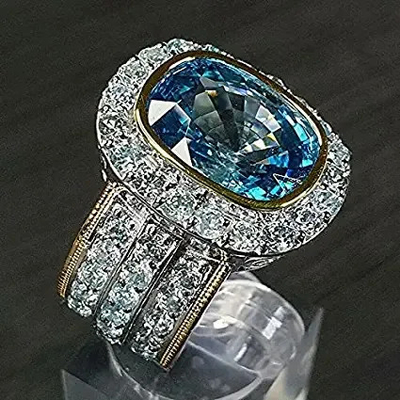 Couplez les anneaux argentés de la CZ du mariage 925, 4.20g Sterling Silver Diamond Engagement Rings