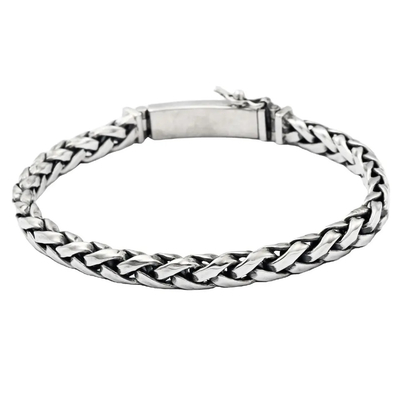 Nouveau a conçu les bijoux personnalisés à extrémité élevé de bracelet de 925 hommes d'argent