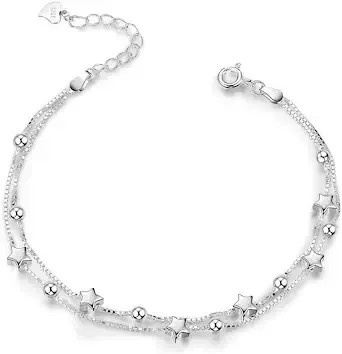 Nouveau S925 bracelet argenté, bracelet de la CZ d'argent du pendant 925 de l'étoile des femmes