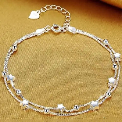 Nouveau S925 bracelet argenté, bracelet de la CZ d'argent du pendant 925 de l'étoile des femmes