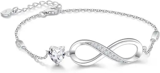 Le coeur avec du charme Diamond Bracelet 925 Sterling Silver Adjustable des femmes de mode