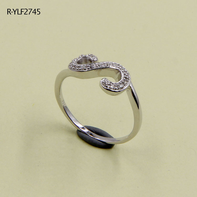 Anneaux en argent CZ 925 Clair Anneaux en argent CZ de qualité AAA Pierres fines Anneaux de bijoux ou ornements